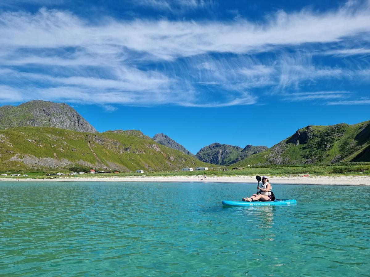 Feriehus Med Flott Havutsikt Ved Hauklandstranden Leknes Ngoại thất bức ảnh